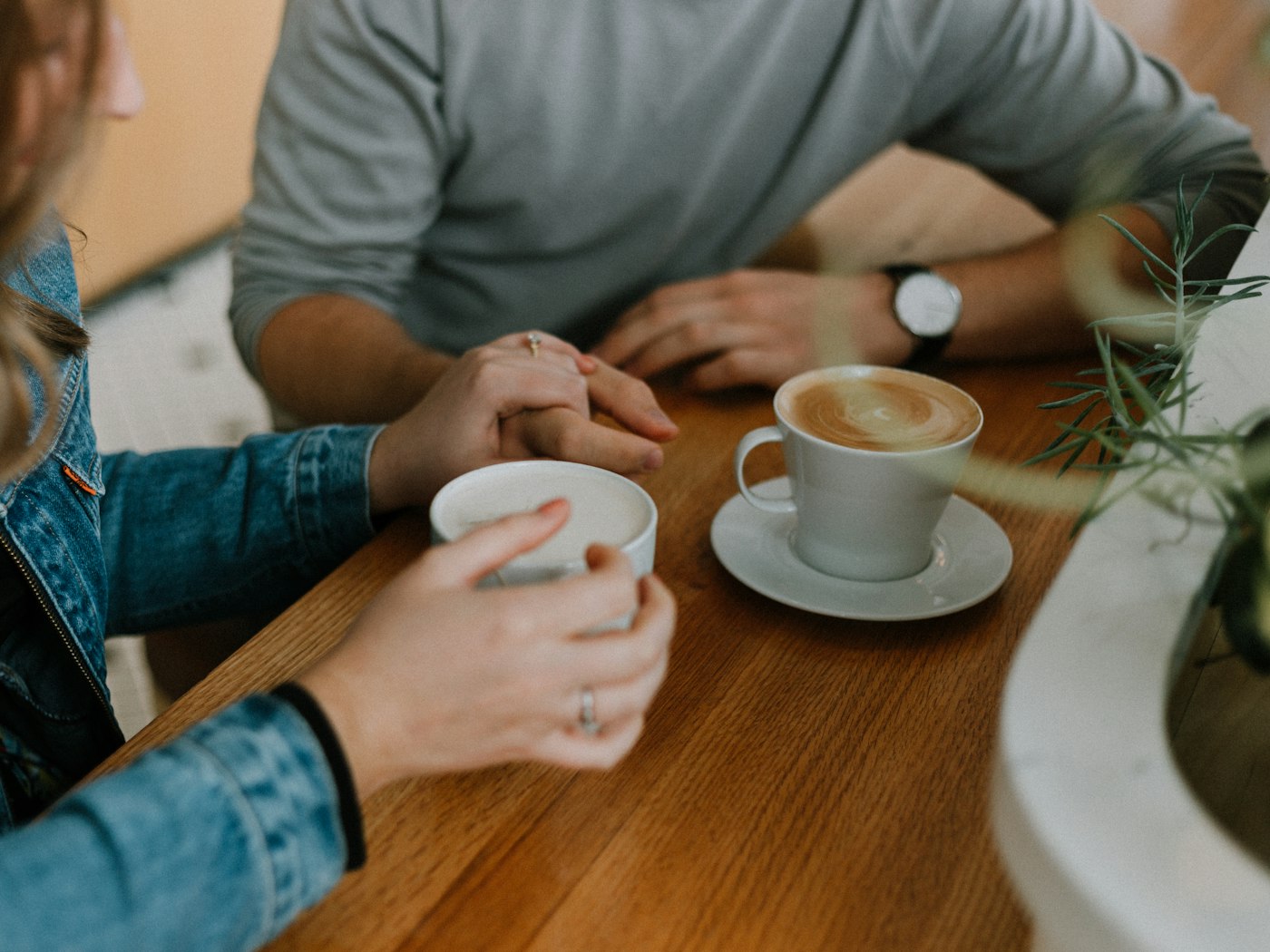 Friends chatting over coffee